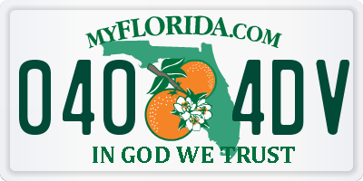 FL license plate 0404DV
