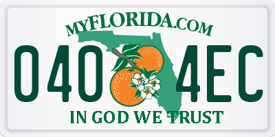 FL license plate 0404EC