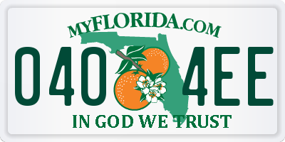 FL license plate 0404EE