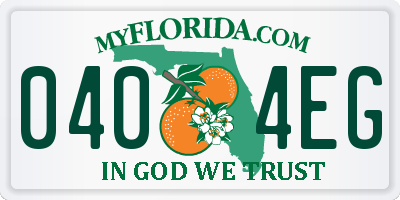 FL license plate 0404EG