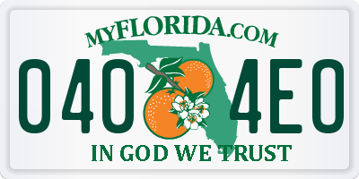 FL license plate 0404EO