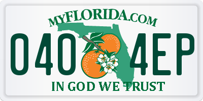 FL license plate 0404EP