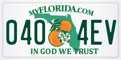 FL license plate 0404EV