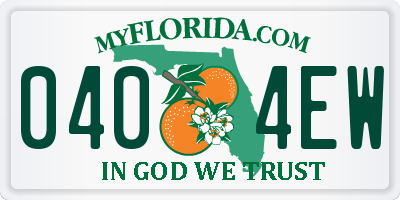 FL license plate 0404EW