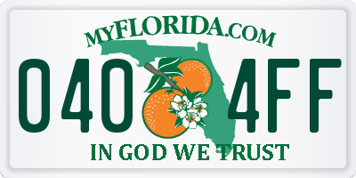 FL license plate 0404FF