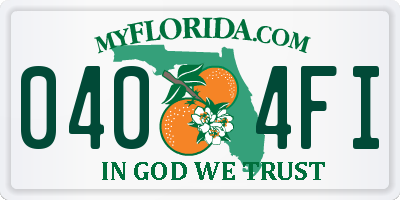 FL license plate 0404FI