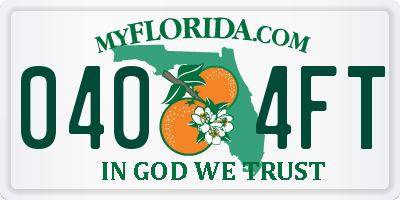 FL license plate 0404FT
