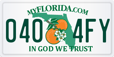 FL license plate 0404FY