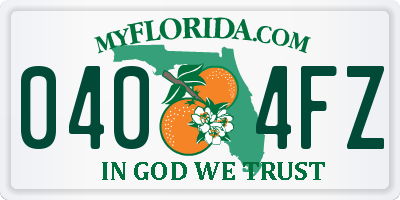FL license plate 0404FZ