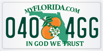 FL license plate 0404GG