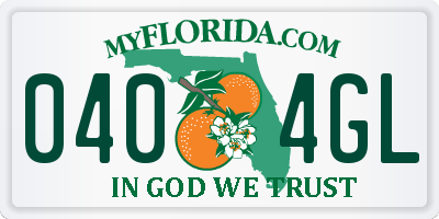 FL license plate 0404GL