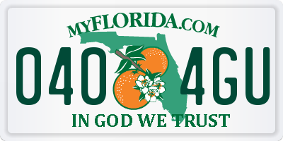 FL license plate 0404GU