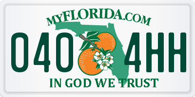 FL license plate 0404HH