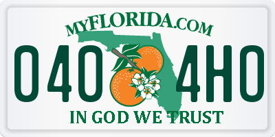 FL license plate 0404HO