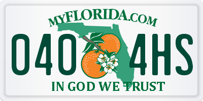 FL license plate 0404HS