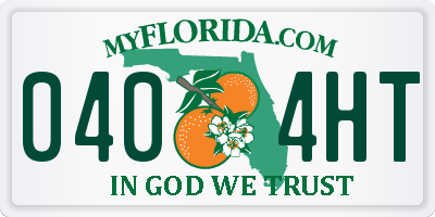 FL license plate 0404HT