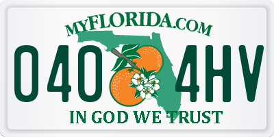 FL license plate 0404HV
