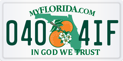 FL license plate 0404IF