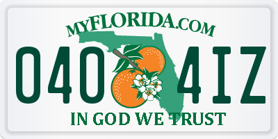 FL license plate 0404IZ