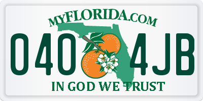FL license plate 0404JB
