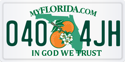 FL license plate 0404JH