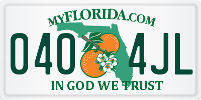 FL license plate 0404JL