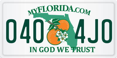 FL license plate 0404JO