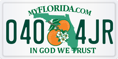 FL license plate 0404JR