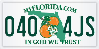 FL license plate 0404JS