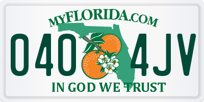 FL license plate 0404JV