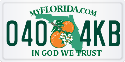 FL license plate 0404KB