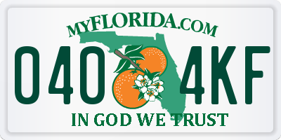 FL license plate 0404KF