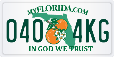 FL license plate 0404KG