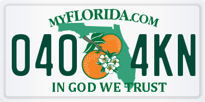 FL license plate 0404KN