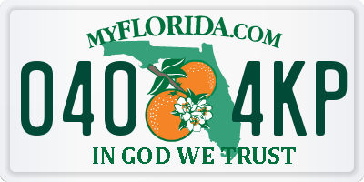 FL license plate 0404KP