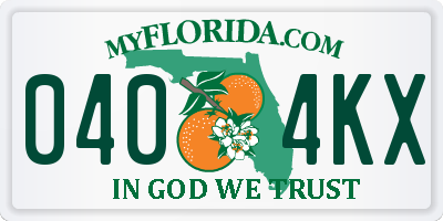 FL license plate 0404KX