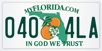 FL license plate 0404LA