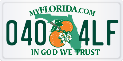 FL license plate 0404LF