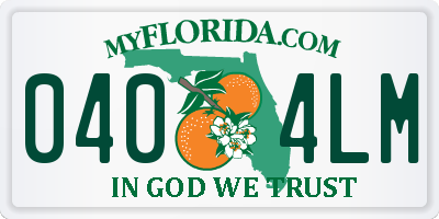 FL license plate 0404LM