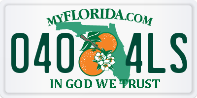 FL license plate 0404LS