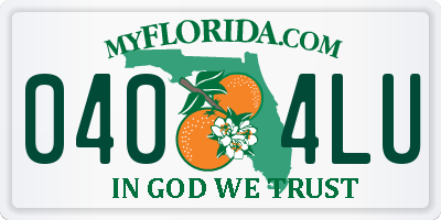 FL license plate 0404LU