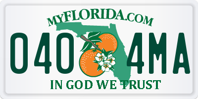 FL license plate 0404MA