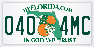 FL license plate 0404MC