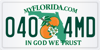 FL license plate 0404MD