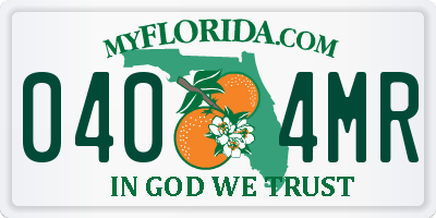 FL license plate 0404MR