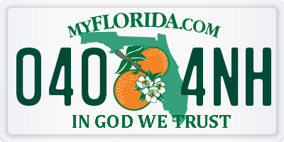 FL license plate 0404NH
