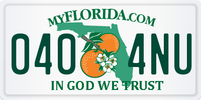 FL license plate 0404NU