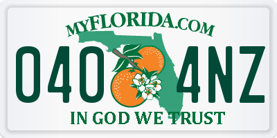FL license plate 0404NZ