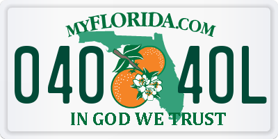 FL license plate 0404OL