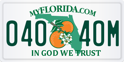 FL license plate 0404OM